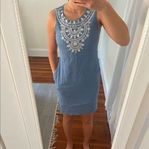 Embroidered cotton dress